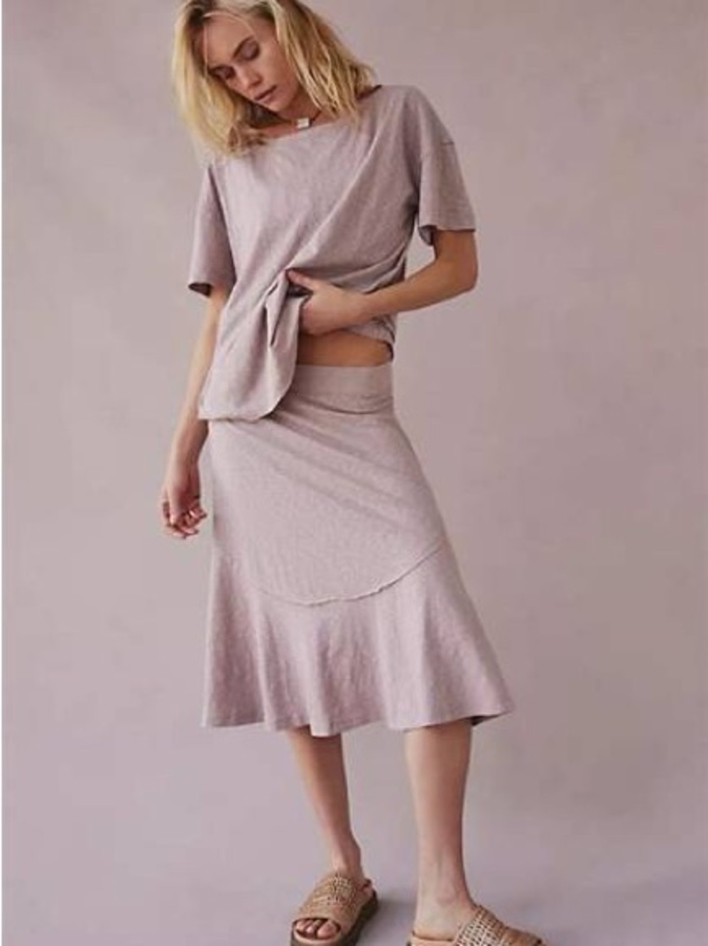 Free People Beach Midi Skirt - Soft A-Line Flare size Medium